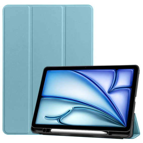 Etui do iPad Air 11" 2024 (6 gen.) / iPad Air 11" 2025 (7gen.), Smartcase z miejscem na rysik, niebieskie