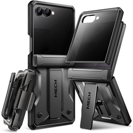 Etui do Samsung Galaxy Z Flip 7, Tongate MECH z klipsem, czarne