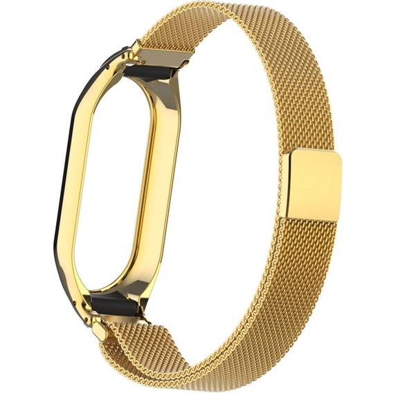 Pasek Bransoleta Milanese do Xiaomi Smart Band 10 / 9 / 8, Złoty