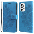 Etui z klapką do Samsung Galaxy A53 5G, Mandala Flower, niebieskie