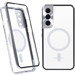 Etui Magnetic Dual Glass MagSafe do Samsung Galaxy S22 Plus, srebrne