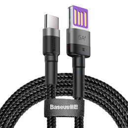 Baseus kabel Cafule HW QC 1 m 40 W USB-A na USB-C - Szaro-Czarny