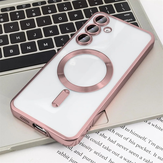 Etui do Samsung Galaxy A15 4G/5G, Electro MagSafe, różowe + Szkło na ekran