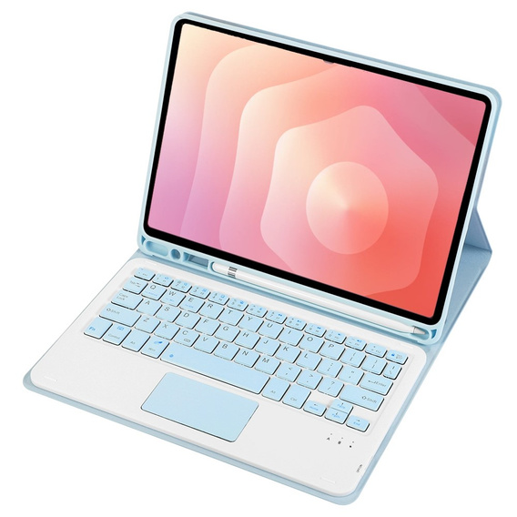 Etui z klawiaturą Bluetooth i touchpadem do Samsung Galaxy Tab S11 – niebieskie