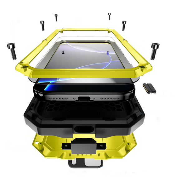 Etui pancerne do iPhone 17 Pro Max, R-JUST, żółte