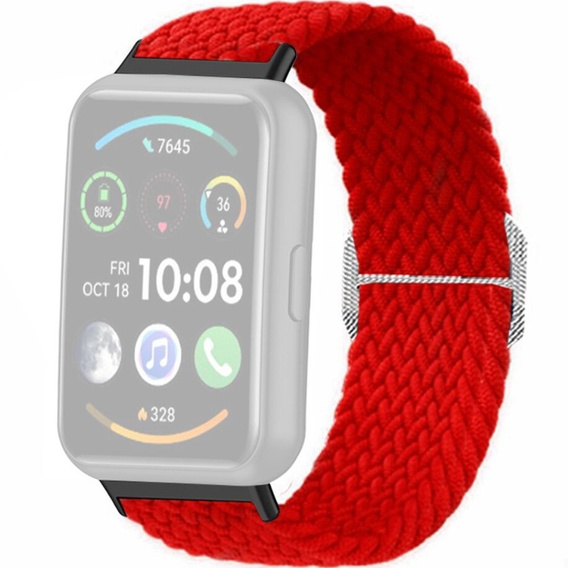 Pasek nylonowy do Huawei Watch Fit 2, Czerwony