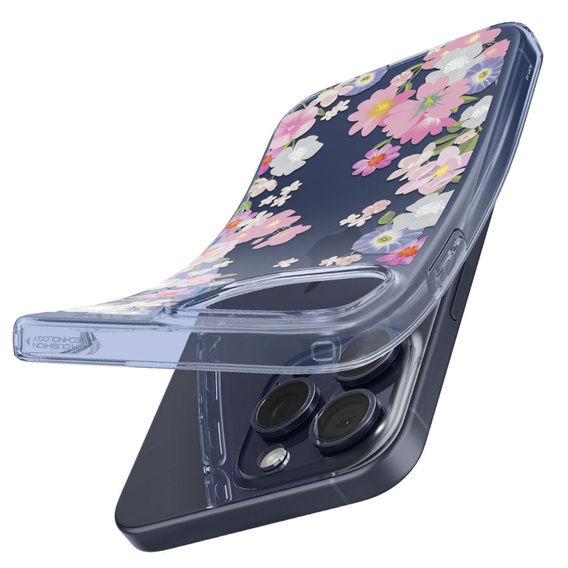 Etui Spigen do iPhone 15 Pro, Liquid Crystal, Blossom, Kwiaty