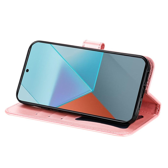 Etui z klapką do Xiaomi Redmi Note 13 Pro 5G, Mandala, różowe rose gold