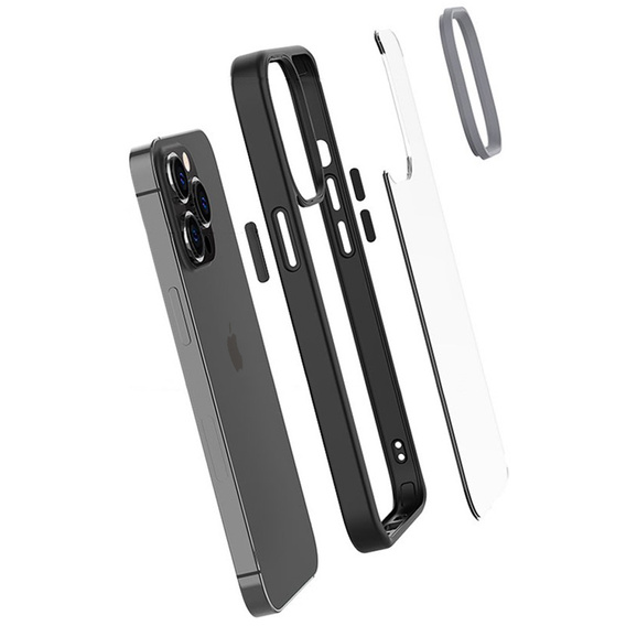 Etui do iPhone 13 Pro, ERBORD Hybrid Case, czarne