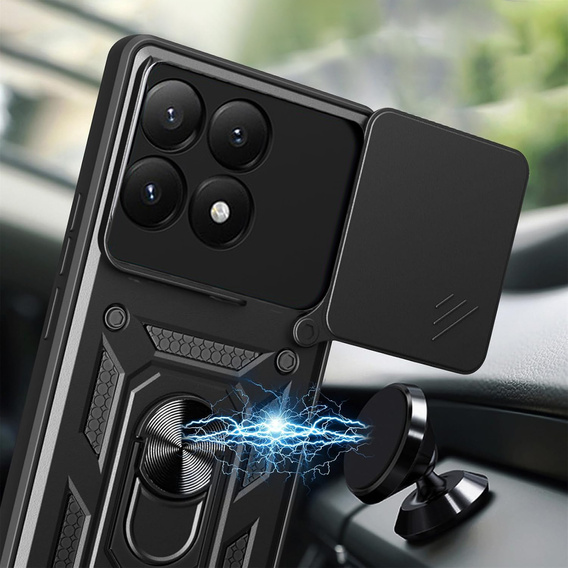 Etui pancerne do Xiaomi 15T, CamShield Slide, czarne