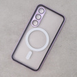 Etui Magnetic Dual Glass MagSafe do Samsung Galaxy S23, fioletowe