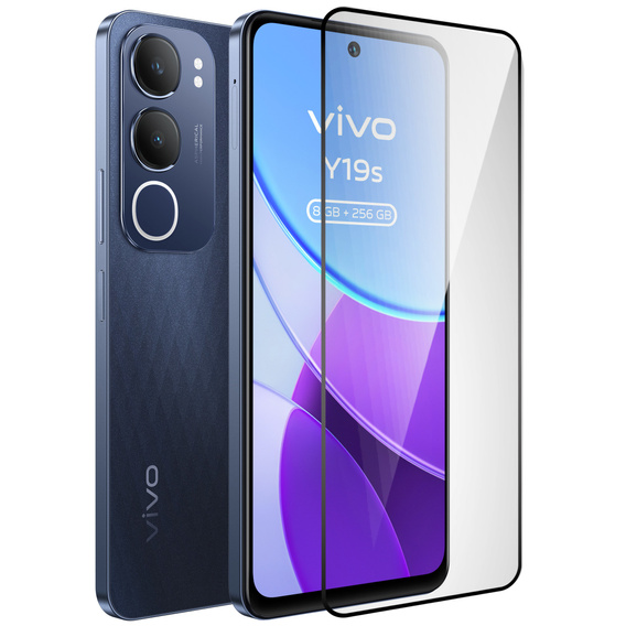 Szkło Hartowane 3D do Vivo Y19s, czarna ramka