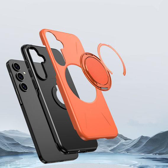 Etui do Samsung Galaxy A57 5G, z podstawką, do MagSafe, pomarańczowe