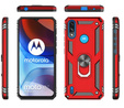 Etui pancerne do Motorola Moto E7 Power / E7i Power, Nox Case Ring, czerwone