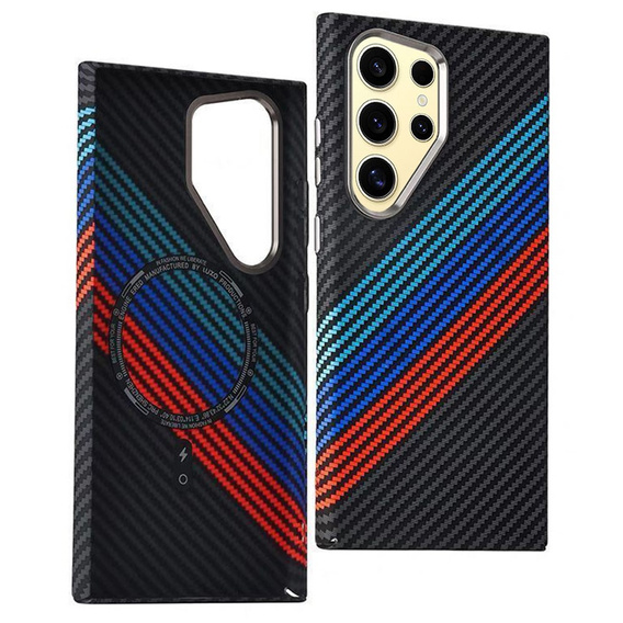 Etui do Samsung Galaxy S24 Ultra, Carbon Fiber MagSafe, granatowe