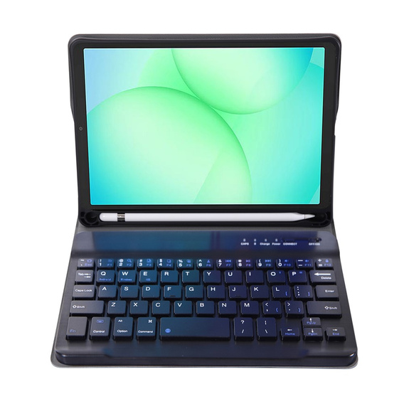 Etui z klawiaturą do Samsung Galaxy Tab A11, Leather Pen Slot, czarne