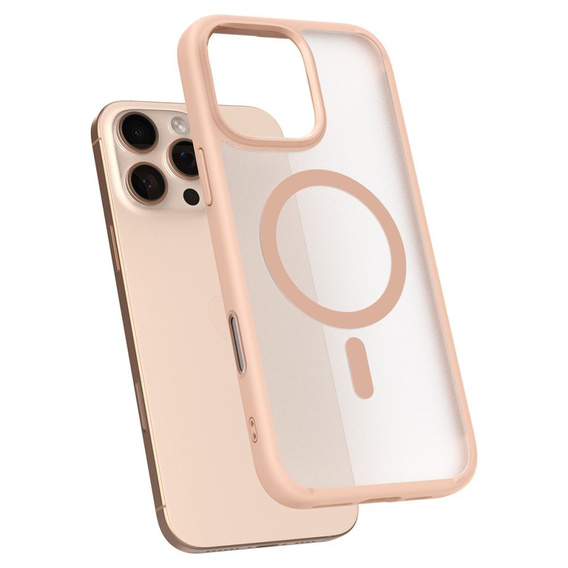 Etui Spigen Ultra Hybrid T Mag MagSafe do iPhone 16 Pro Max – Frost Rose Titanium + Szkło Hartowane 9H