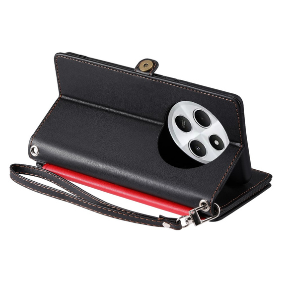 Etui z klapką do Xiaomi Redmi 14C / Xiaomi Poco C75, Wallet Zipper Pocket, czarne