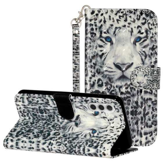 Etui z klapką do Samsung Galaxy A35 5G, Wallet, Leopard