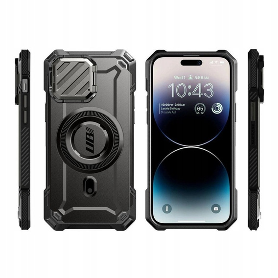 Etui Supcase do iPhone 15, Unicorn Beetle XT, Czarne