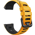 Pasek silikonowy dwukolorowy do Garmin Instinct – żółto-czarny