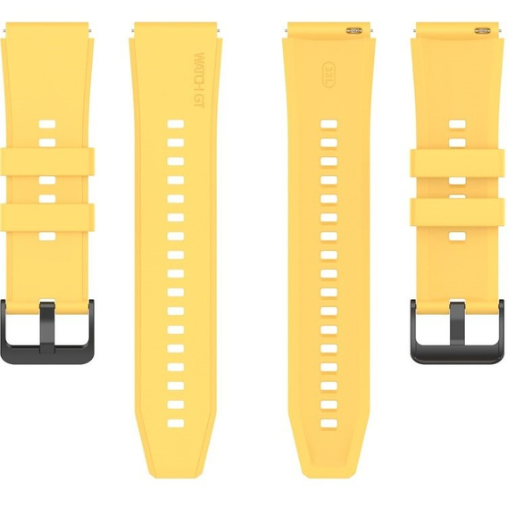 Pasek silikonowy 22mm uniwersalny, Żółty