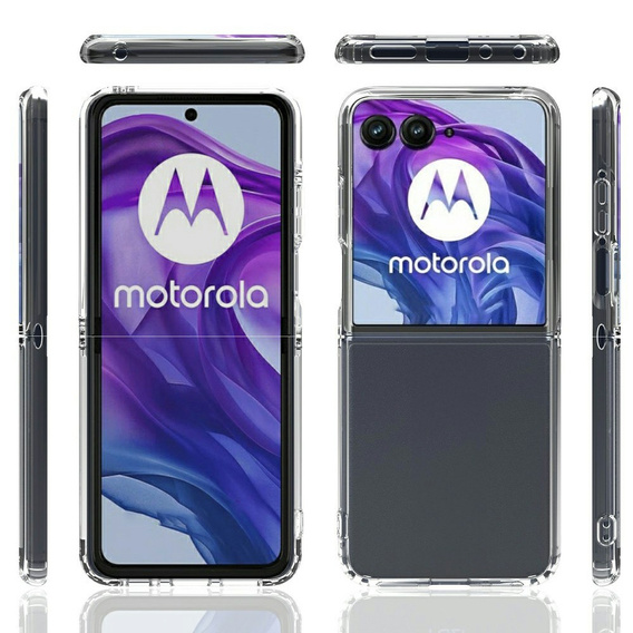 Etui TPU + Akrylowe do Motorola Razr 60 Ultra 5G, przezroczyste