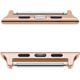 Zapięcie ze stali nierdzewnej do zegarka Apple Watch 1/2/3/4/5/6/7/8/9/10/11/SE Ultra 1/2/3 42/44/45/46/49mm, Rose Gold