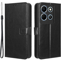 Etui z klapką do Infinix Note 30, Crazy Horse Wallet, czarne
