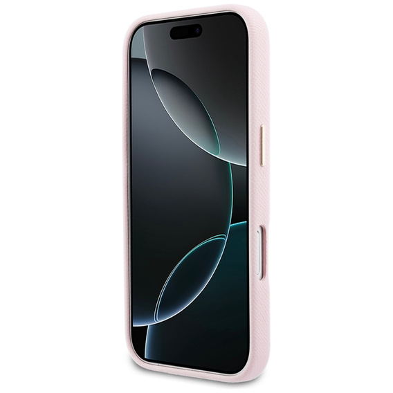 Etui GUESS do iPhone 17 Pro, FW Resin Logo, różowe