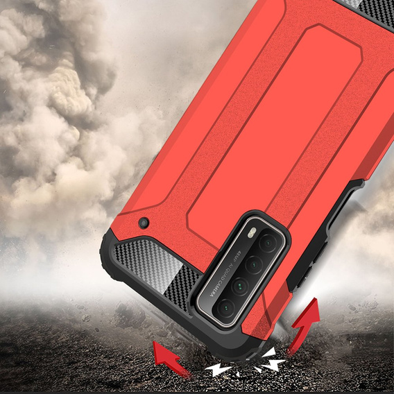 Etui do Huawei P Smart 2021, Obudowa TECH ARMOR Case, Czerwone