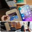 Etui z klapką do iPhone 17, RFID Wallet MagSafe z ochroną aparatu, złote