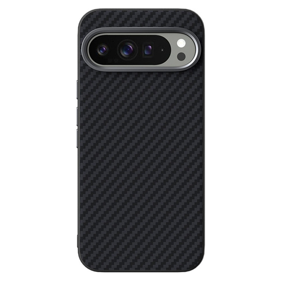 Etui ABEEL do Google Pixel 10 / 10 Pro, do MagSafe, z fakturą karbonu, czarne