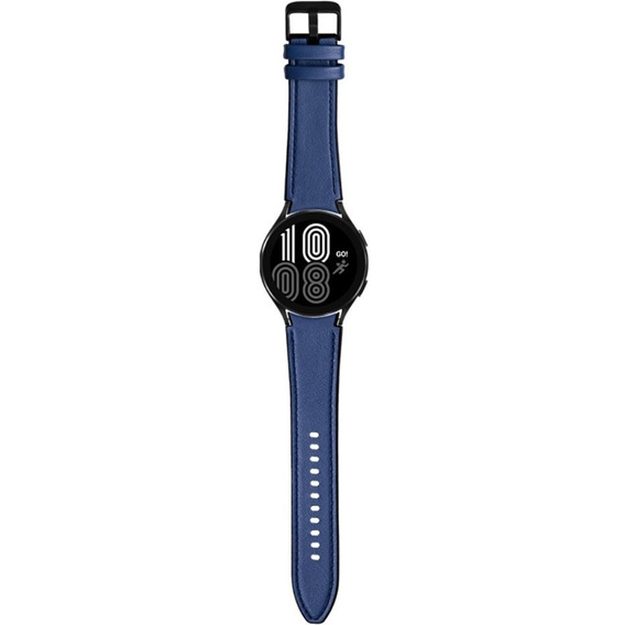 Pasek Skórzany do Samsung Galaxy Watch 4/5/6/7/FE 40/42/43/44/45/46/47mm, Niebieski