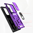 Etui pancerne do Samsung Galaxy S24 Ultra, CamShield Slide, fioletowe