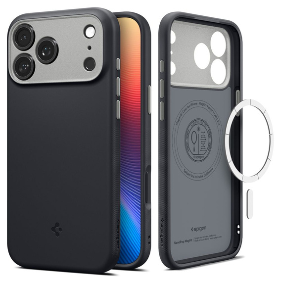 Etui Spigen do iPhone 17 Pro Max, Nano Pop Mag MagSafe, Black Sesame