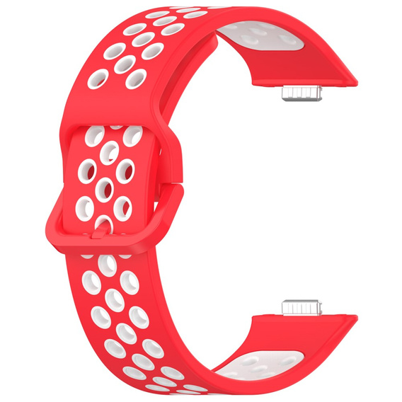Pasek Silikonowy do Huawei Watch Fit 4 / 4 Pro / 3, Czerwony / Biały