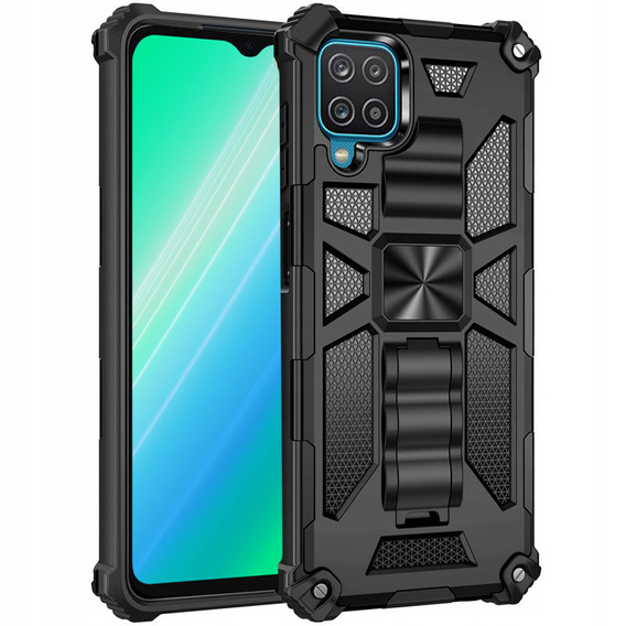 Etui pancerne do Samsung Galaxy M33 5G, z podstawką, czarne