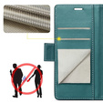 Etui do Motorola Moto G56 5G, ERBORD Glossy Litchi, portfel z klapką, zielone