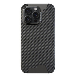 Etui do iPhone 15 Pro Max, karbonowe Carbon Fiber, matowe czarne
