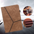 Etui do Samsung Galaxy Tab S9 / S9 FE / S10 FE, Classic, z miejscem na rysik, brązowe