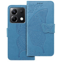 Etui z klapką do Xiaomi Poco X6 5G, Butterfly, niebieskie