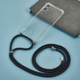 Etui ze smyczą do Samsung Galaxy S25 Edge, przezroczyste
