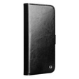 Etui ze skóry z klapką do iPhone 17 Pro Max, QIALINO Genuine Cow Leather – czarne