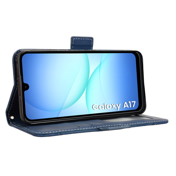 Etui z klapką do Samsung Galaxy A17 5G, Card Slot, granatowe