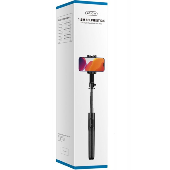 Apexel APL-D10 Bluetooth Kijek Selfie Stick Tripod, Czarny