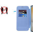 Etui z klapką do Samsung Galaxy S25 FE, RFID Wallet MagSafe z ochroną aparatu, niebieskie