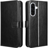 Etui z klapką do Samsung Galaxy A36 5G, Crazy Horse Wallet, czarne