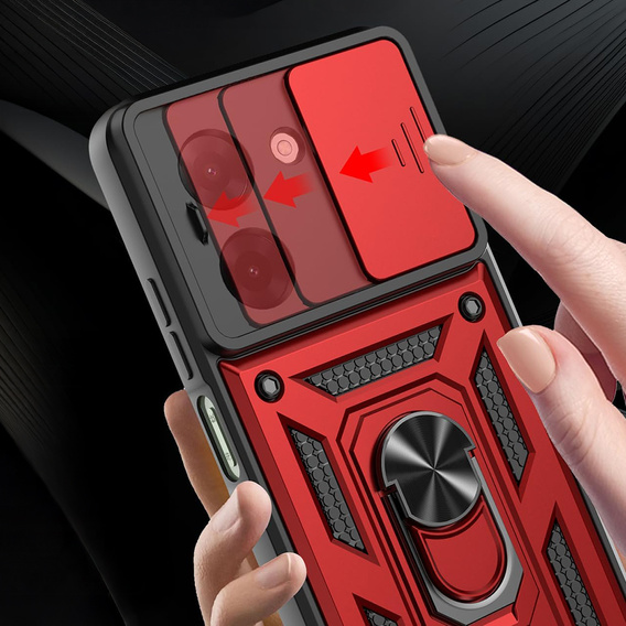 Etui pancerne do Xiaomi Redmi A5, CamShield Slide, czerwone