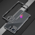 Etui do ASUS ROG Phone 8 Pro, Armor Bumper, z osłoną obiektywu, szare / srebrne